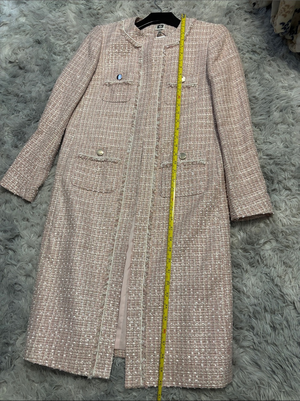 Anne Klein Pink Tweed Topper - Classic Elegance - Picture 7 of 8